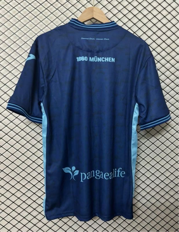 Fan Version 2025-2026 TSV 1860 Munich Away Dark Blue Soccer Jersey Football Shirt