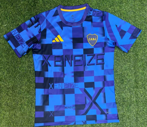 Fan Version 2025-2026 Boca Juniors Dark Blue Soccer Pre-match Jersey Football Shirt