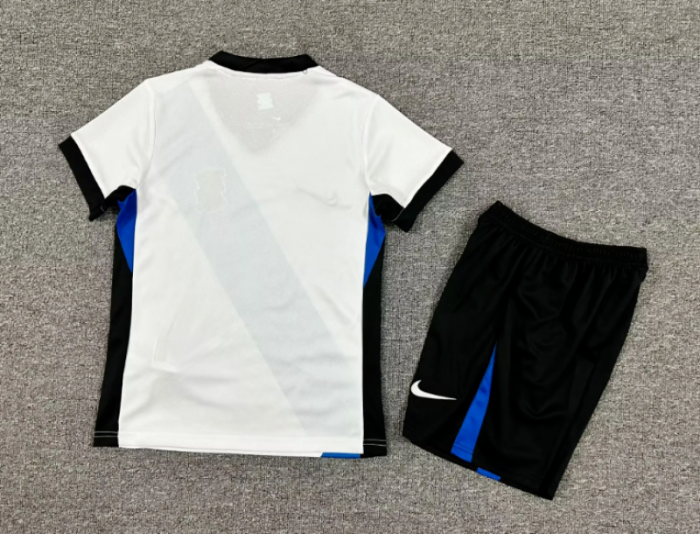 Youth Uniform Kids Kit Birmingham 2025-2026 Away White Soccer Jersey Shorts Child Football Set