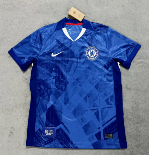 Fan Version 2025-2026 Chelsea 120th Anniversary Home Soccer Jersey Football Shirt
