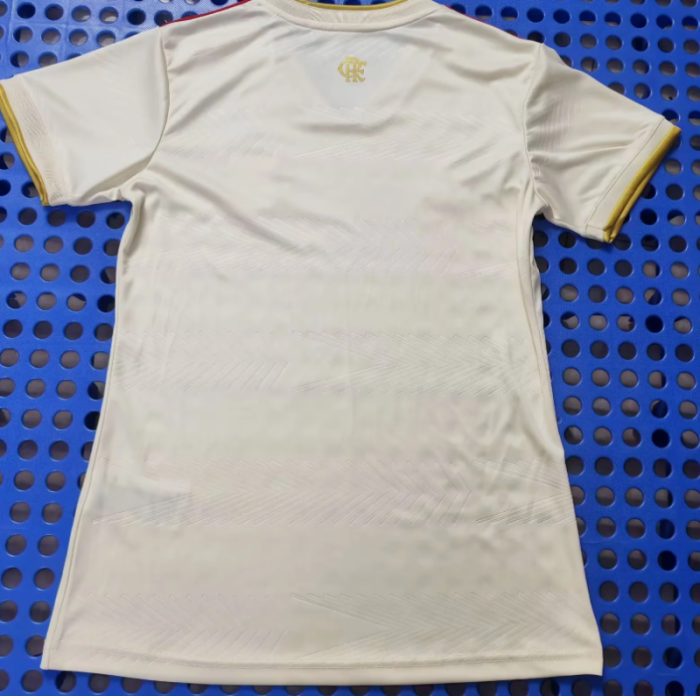 Women Flamengo 2025-2026 Third Away White Soccer Jersey Girl Football Shirt