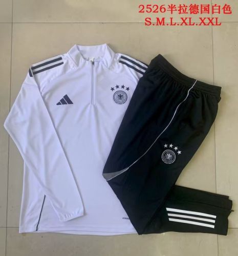 2025-2026 Germany White Soccer Training Sweater and Pants Football Kit