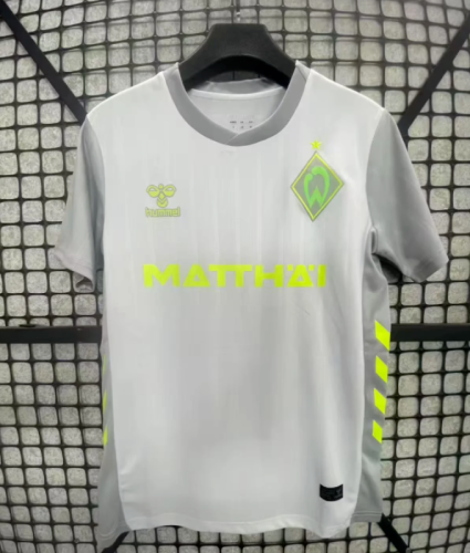 Fan Version 2025-2026 Werder Bremen Away Grey Soccer Jersey Football Shirt