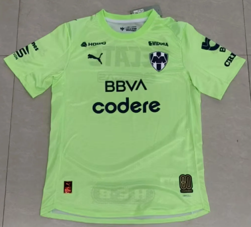 Player Version 2025-2026 Monterrey Green Goalkeeper Soccer Jersey Menterrey Football Shirt