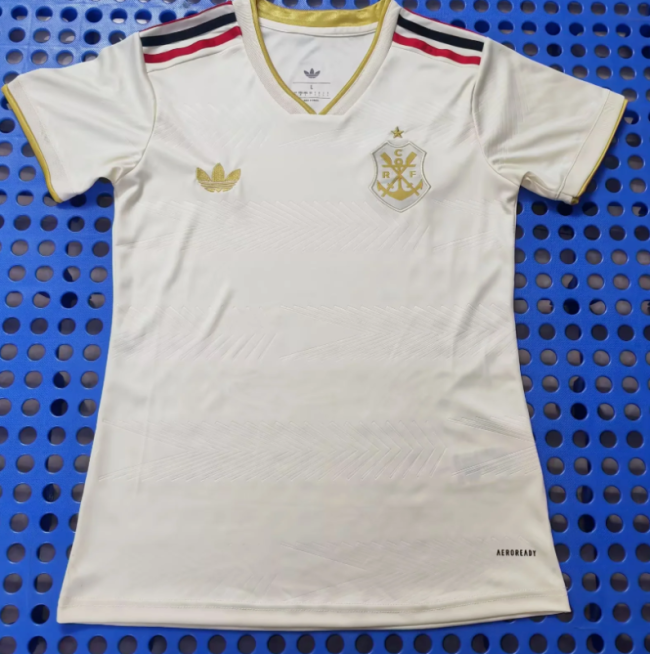 Women Flamengo 2025-2026 Third Away White Soccer Jersey Girl Football Shirt