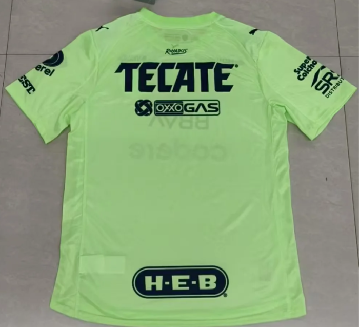 Player Version 2025-2026 Monterrey Green Goalkeeper Soccer Jersey Menterrey Football Shirt
