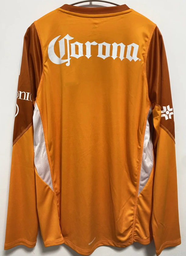 Long Sleeve Player Version 2025-2026 Club America Aguilas Orange Goalkeeper Soccer Jersey Football Shirt