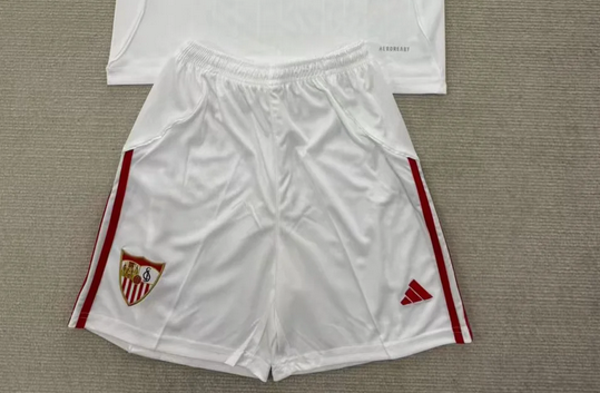 Fan Version 2025-2026 Sevilla Home Soccer Shorts Football Shorts