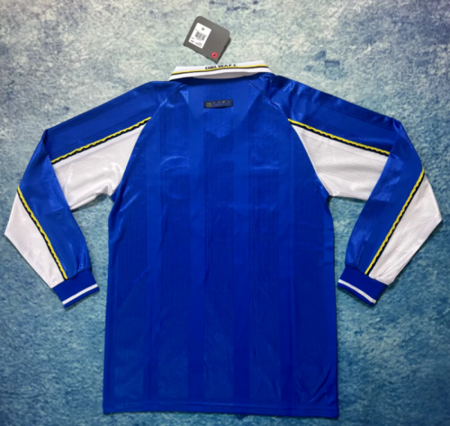 Long Sleeve Retro Jersey 1997-1999 Chelsea Home Soccer Jersey Vintage Football Shirt