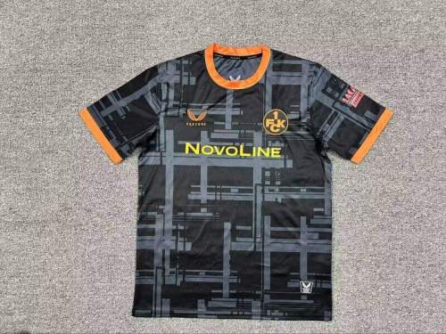 Fan Version 2025-2026 1. FC Kaiserslautern Third Away Black Soccer Jersey Football Shirt