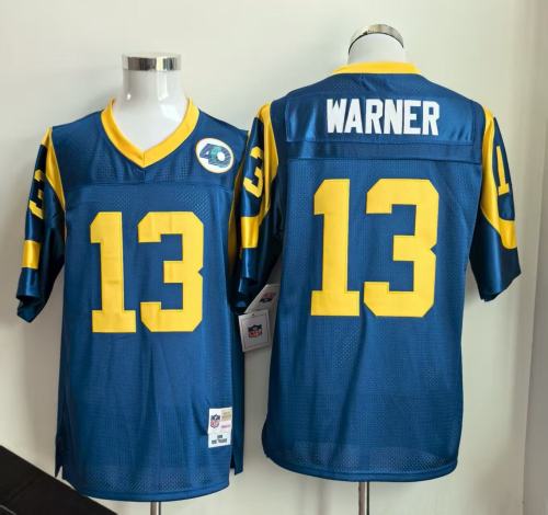Retro Los Angeles Rams WARNER 13 Blue NFL Jersey