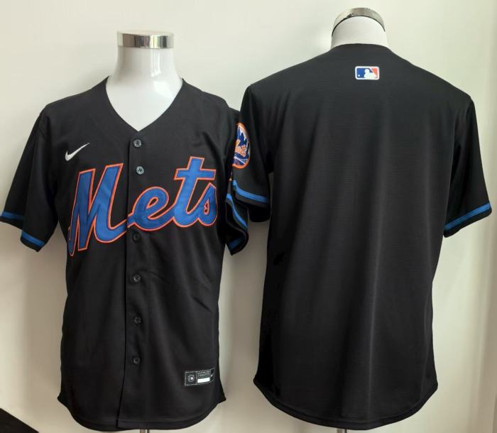 New York Mets Blank Black Cool Base Jersey MLB Jersey