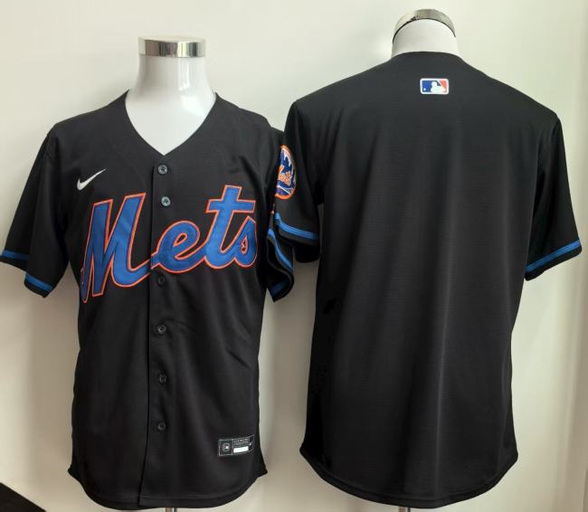 New York Mets Blank Black Cool Base Jersey MLB Jersey