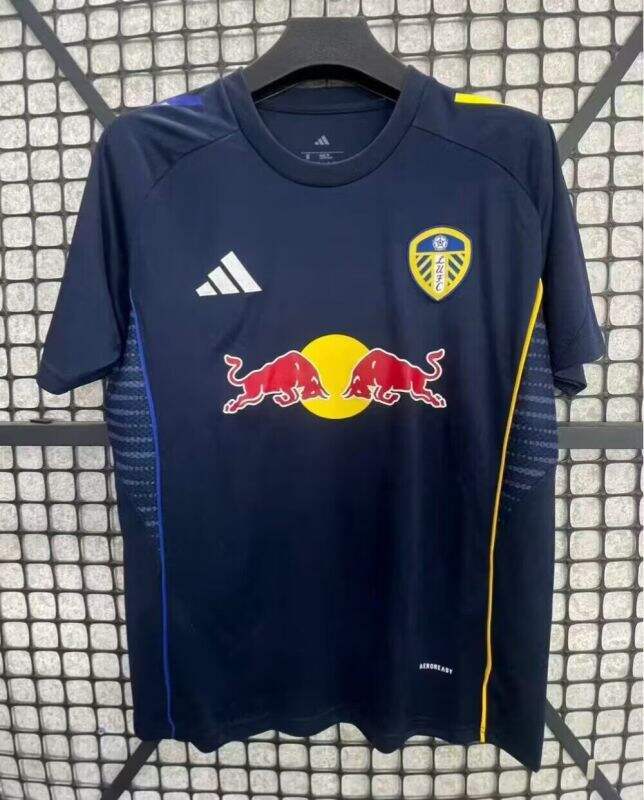 Fan Version 2025-2026 Leeds United Dark Blue Soccer Training Jersey Football Shirt