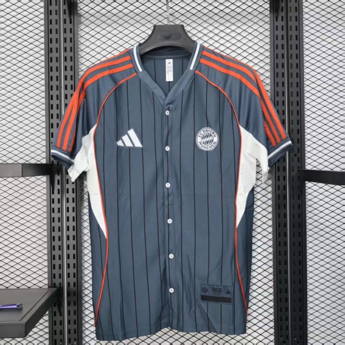 Fan Version 2025-2026 Bayern Munich Grey MLB Jersey Baseball Shirt
