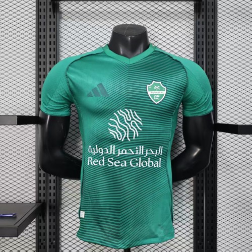 Player Version 2025-2026 Al-Ahli Saudi Away Green Soccer Jersey Football Shirt