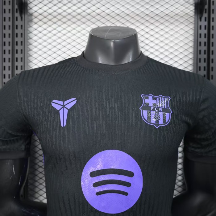 Barca Camisetas de Futbol Player Version 2025-2026 Barcelona KOBE Black/Purple Soccer Jersey