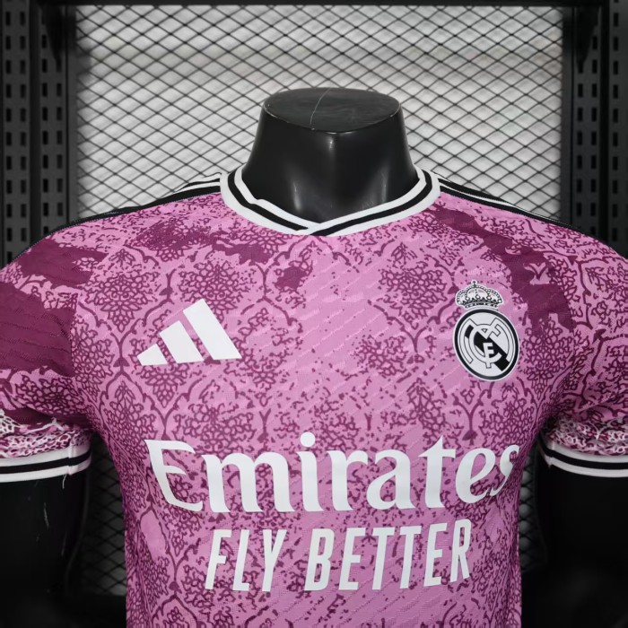Player Version 2025-2026 Real Madrid Pink Special Version Soccer Jersey Real Football Shirt