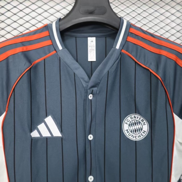 Fan Version 2025-2026 Bayern Munich Grey MLB Jersey Baseball Shirt