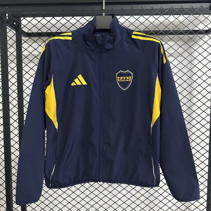 2025-2026 Boca Juniors Dark Blue Soccer Windbreaker Jacket Football Jacket
