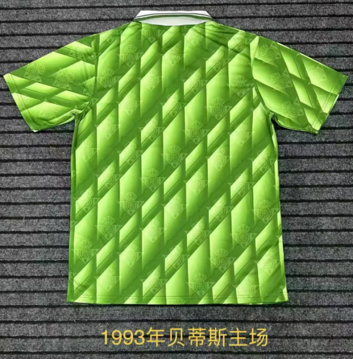 Retro Jersey 1992-1993 Real Betis Home Soccer Jersey Vintage Football Shirt