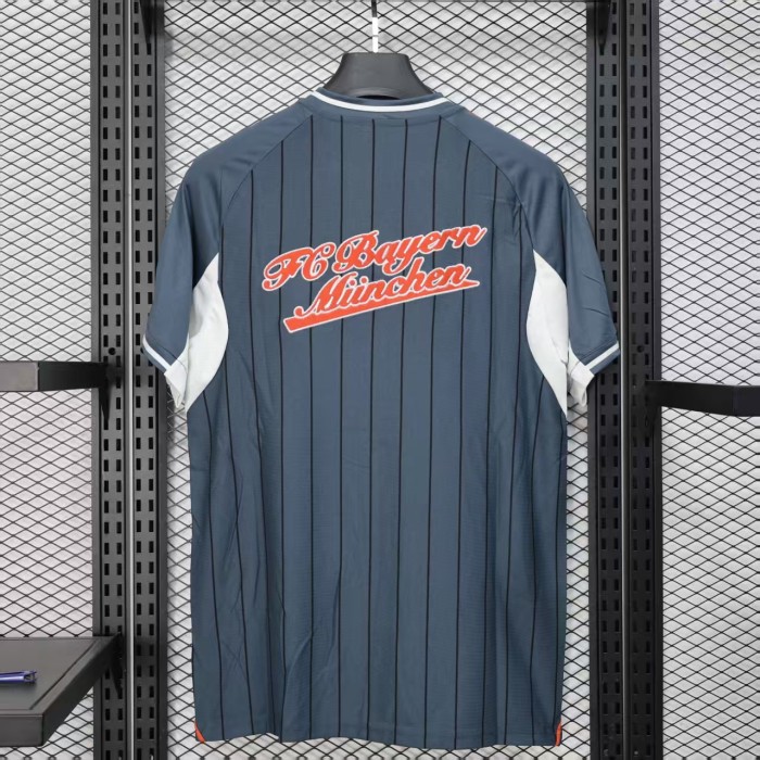 Fan Version 2025-2026 Bayern Munich Grey MLB Jersey Baseball Shirt
