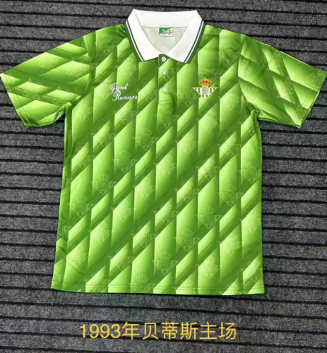 Retro Jersey 1992-1993 Real Betis Home Soccer Jersey Vintage Football Shirt