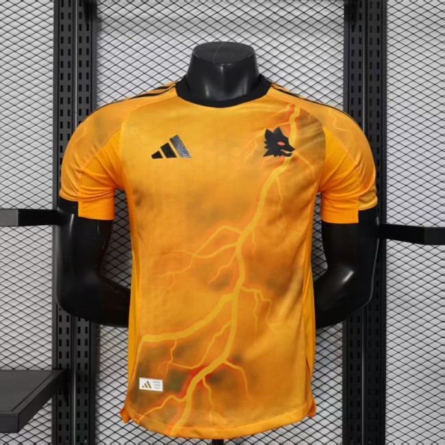without Sponor Logo Player Version 2025-2026 As Roma Away Soccer Jersey Football Shirt