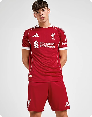 Adult Uniform 2025-2026 Liverpool Home Soccer Jersey Shorts Football Kit