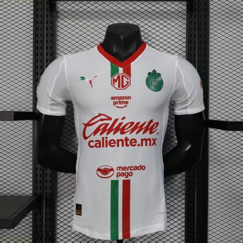Player Version 2025-2026 Chivas White Soccer Jersey Football Shirt
