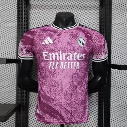 Player Version 2025-2026 Real Madrid Pink Special Version Soccer Jersey Real Football Shirt