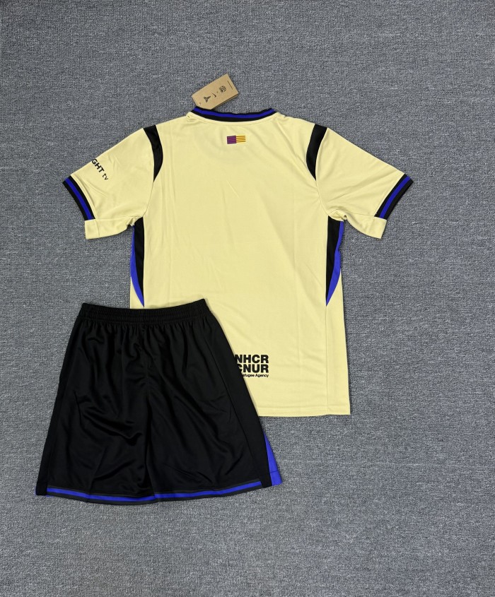 Adult Uniform Barca Camisetas de Futbol 2025-2026 Barcelona Away Soccer Jersey Shorts