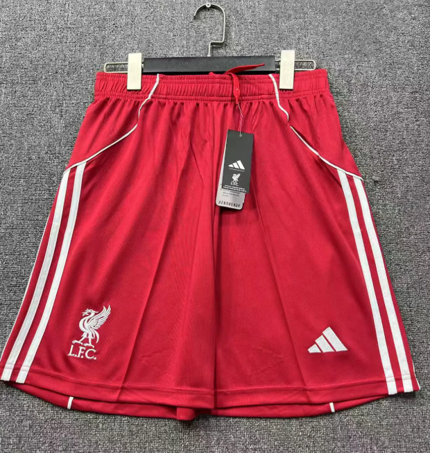 Fan Version 2025-2026 Liverpool Home Soccer Shorts Football Shorts
