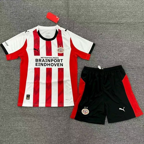 Adult Uniform 2025-2026 PSV Eindhoven Home Soccer Jersey Shorts Men's Football Kit