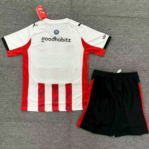 Adult Uniform 2025-2026 PSV Eindhoven Home Soccer Jersey Shorts Men's Football Kit