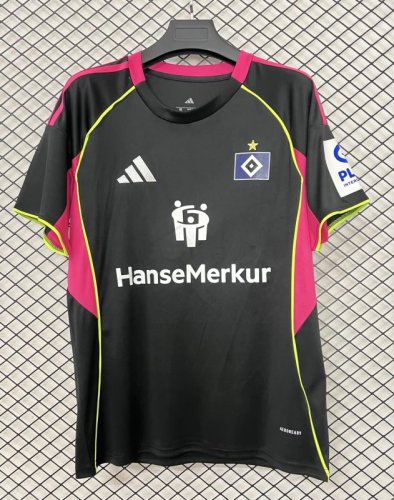 Fan Version 2025-2026 Hamburg Third Away Black Soccer Jersey Hamburger Football Shirt