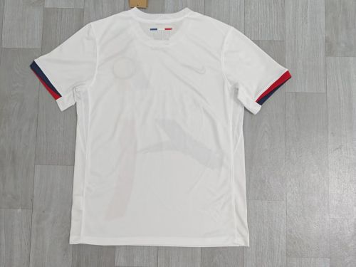with one Star Fan Version 2024-2025 PSG Away White Soccer Jersey Paris Football Maillot