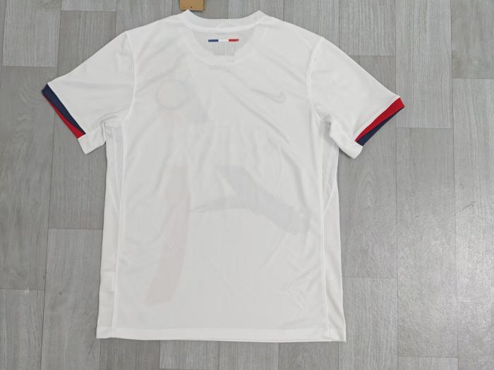 with one Star Fan Version 2024-2025 PSG Away White Soccer Jersey Paris Football Maillot