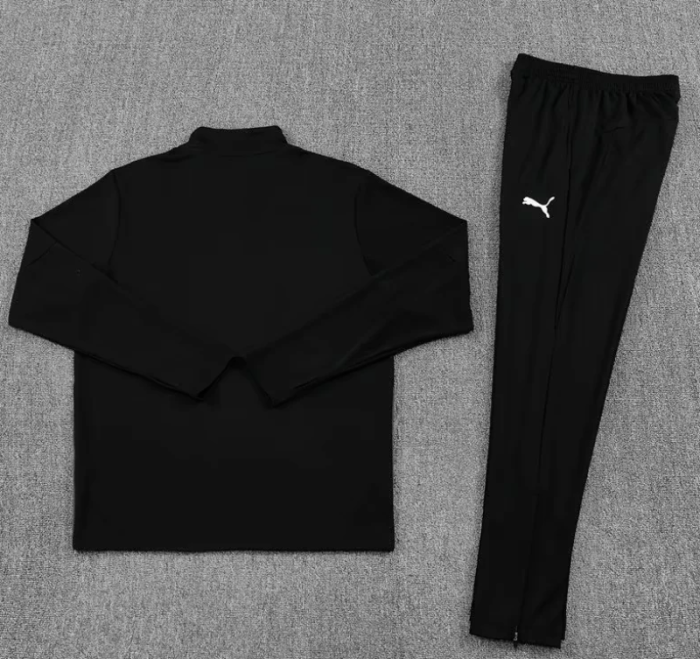 2025-2026 Manchester City Black Soccer Training Sweater and Pants Napoles Football Kit