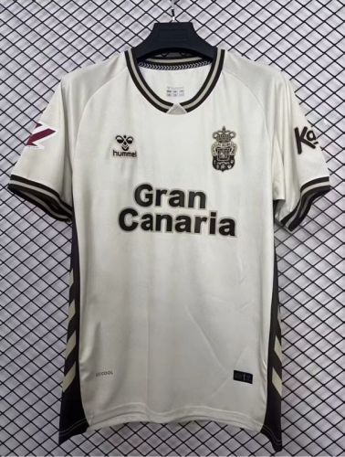 with LALIGA Patch Fan Version 2025-2026 Las Palmas Third Away White Soccer Jersey Football Shirt