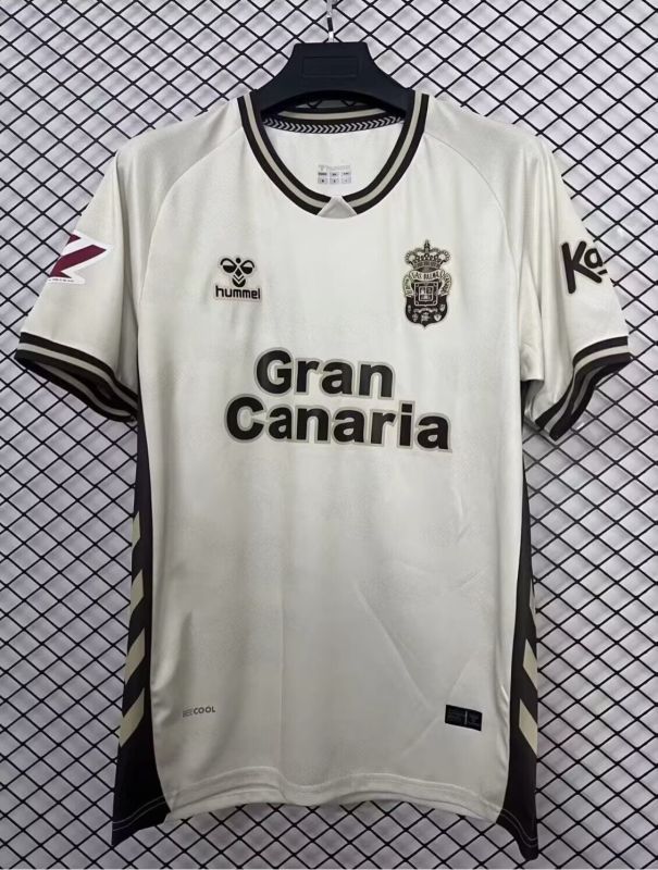 with LALIGA Patch Fan Version 2025-2026 Las Palmas Third Away White Soccer Jersey Football Shirt