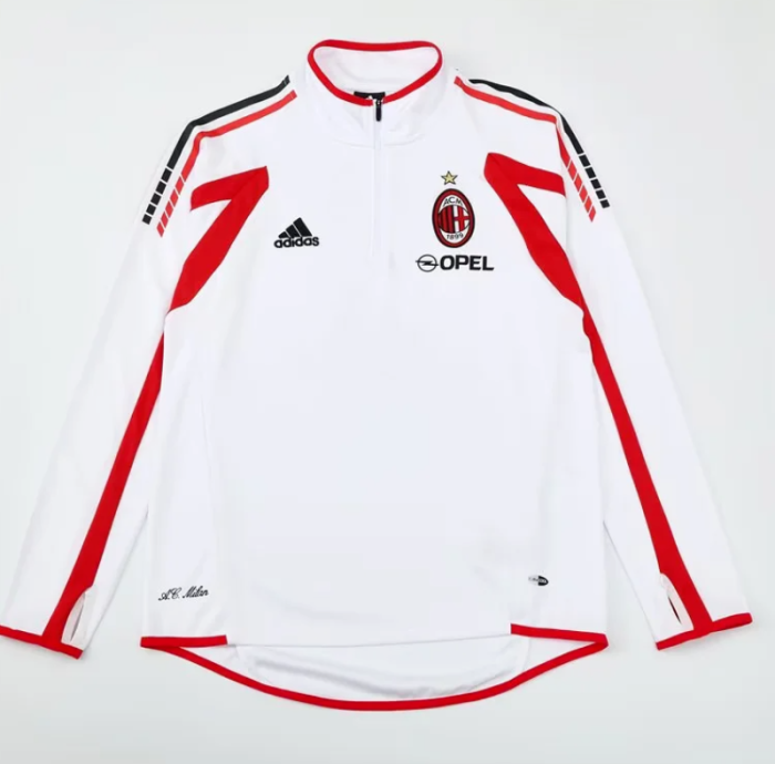 Retro Sweater 2005-2006 Ac Milan Soccer Training Sweater Football Shirt