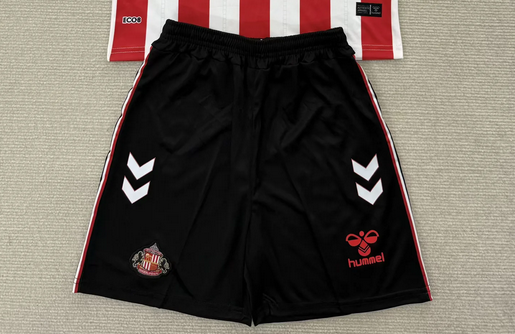 Fan Version 2025-2026 Sunderland Home Soccer Shorts Football Shorts