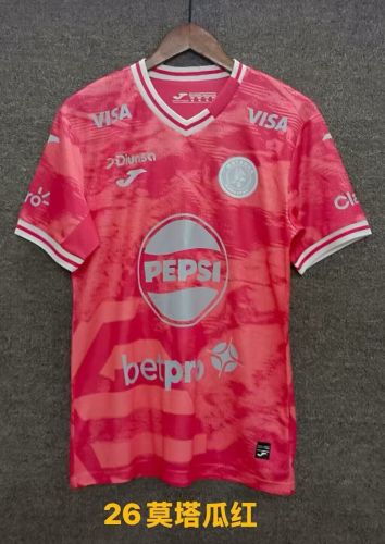 Fans Version 2025-2026 Motagua Red Soccer Jersey Football Shirt