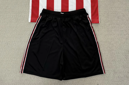 Fan Version 2025-2026 Sunderland Home Soccer Shorts Football Shorts