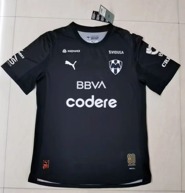 Fans Version 2025-2026 Monterrey 80th Anniversary Away Soccer Jersey Menterrey Football Shirt