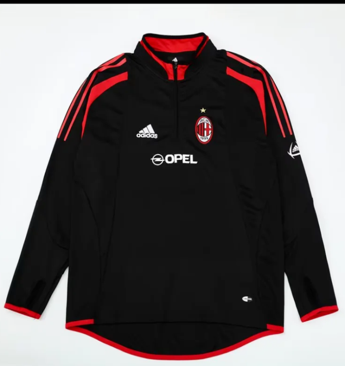Retro Sweater 2004-2005 Ac Milan Soccer Training Sweater Football Shirt