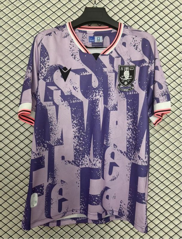 Fan Version 2025-2026 Sheffield Wednesday Away Soccer Jersey Football Shirt