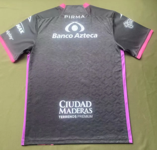 Player Version 2025-2026 Puebla Away Black/Purple Soccer Jersey Football Shirt