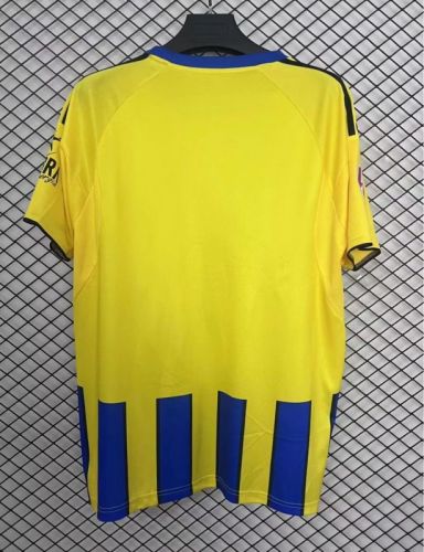 with LALIGA Patch Fan Version 2025-2026 Real Oviedo Away Yellow/Blue Soccer Jersey Football Shirt